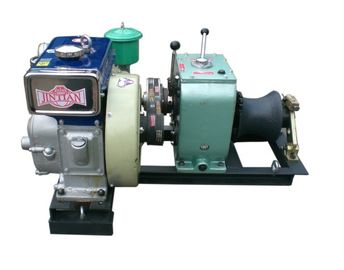 satın al Capstan Cable Winch Puller With Diesel Engine Power Motor 4HP online manufacture