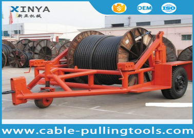 satın al 5 Ton Cable Reel Trailer , Cable Drum Carrier for stringing with automatic braking device online manufacture