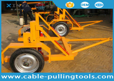 satın al Heavy Duty 8 Ton Cable Reel Carrier , Cable Drum Trailer With Axis bar online manufacture