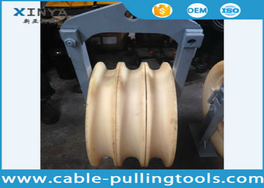 satın al 3 Sheave 660 mm Diameter Stringing Wire Rope Pulley Block For Pilot Wire Rope online manufacture