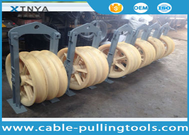 satın al Transmission Line Stringing Tools 3 Wheel Nylon Stringing Pulley Block for Twin Bundled Conductor online manufacture