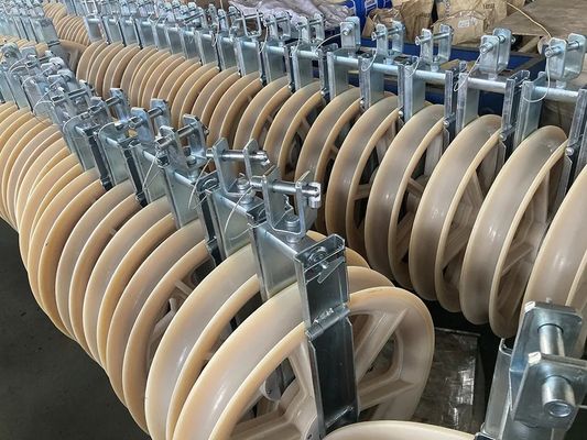 satın al 822mm Büyük çaplı ağır yüklü kablo katranı bloğu, hava hattı inşaatı için naylon tekerleği ile online manufacture