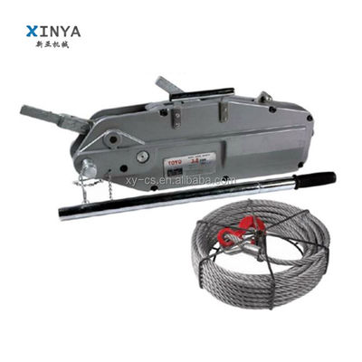 satın al Portable Hand Operated Wire Rope Winch Tirfor with 3.2 Ton Capacity and 20M Max Lifting Height online manufacture