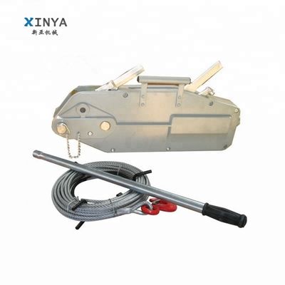 satın al 0.8 Ton Mini Hand Winch with Steel Wire Rope and 20m Lifting Height for Construction Hoist online manufacture