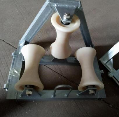 satın al Endüstriyel 90 derecelik köşeli kablo yuvarlak rehberi, kaygan kablo çekimi için naylon tekerlekleri ve 10KN nominal yükü ile online manufacture