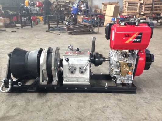 satın al 5 Ton Capacity Diesel-Powered Cable Winch Puller with High-Speed Operation for Transmission Line Installation online manufacture