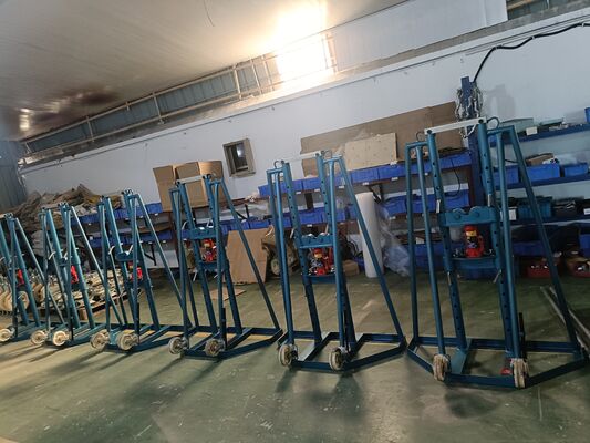 satın al 5 tonluk Hidrolik Kablo Davul Jack Yüksek Güçlü Çelik Çerçeve ve Yüklü Güç Lini Kablo Bobinleri kaldırma için Düzenlenebilir Yükseklik Tasarımı online manufacture