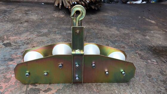 satın al 20kN OPGW Kablo Pulley Bloku, Maksimum 22 mm Kablo Çapı ve iletim hattı montajı için Kablo Koruma Tasarımı online manufacture