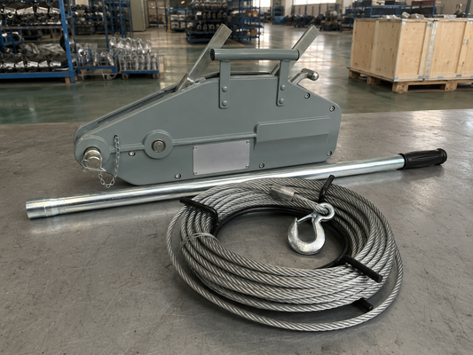 satın al 0.8-5.4T Manüel Tirfor Kablo Çekici Çekici, inşaat ve kaldırma için 20 metrelik tel ipi ile online manufacture