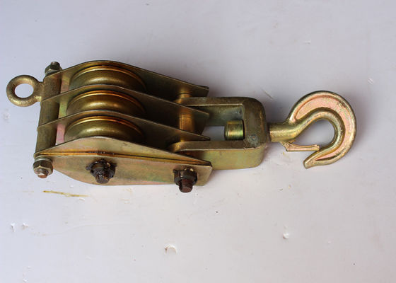 Kule Montajı ve Kaldırma Kasnak Uygulamaları için Galvanizli Çerçeveli 10kN Üç Tekerlekli Çelik Kaldırma Takımı